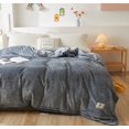thumbnail image 4 of Patpat Throw Blanket for Couch Bed Fleece Flush Faux Fur Throw Blanket Back to School Room Decoration Gift Blue 60" x 80", 4 of 8