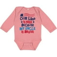 thumbnail image 3 of Inktastic Military Uncle Proud Nephew Freedom Boys or Girls Long Sleeve Baby Bodysuit, 3 of 5