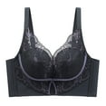 thumbnail image 3 of Ahuyic Womens Bra,Summer Plus Size Bra,Ladies Comfortable Breathable No Steel Lace Gathering Adjustment Lift Bra Womens Underwear,Black,S, 3 of 5