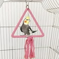 thumbnail image 6 of 6.69 x 6.69 x 0.79 inch Bird Cage Rope Sway Perch with Soft Ring Bed for Small to Medium Birds Gnaw Resistance Toys for Budgie Canary Parakeet (Pink), 6 of 6
