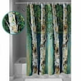 thumbnail image 3 of Extra Long Shower Curtain 72x96 Inch, Vintage Trunk Shower Curtain Waterproof Bathroom Decor Sage Green Leaf on Branch Wood Grain Fabric Bath Curtain Set Accessories with Hooks, 3 of 6