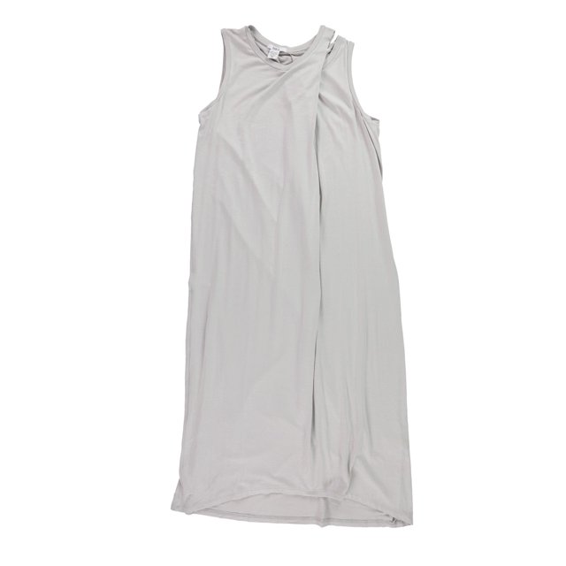 bar III Vestido recto alto y bajo para mujer, gris, grande