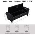 thumbnail image 4 of Howcool 51.5" Corduroy Storage Ottoman Bench, Upholstered End of Bed Bench for Bedroom Living Room Entryway Window Seat（Black）, 4 of 6