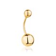 thumbnail image 1 of Belly Button Rings 14k Yellow Gold Navel Rings Barbell Stud Body Piercing, 1 of 5