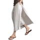 thumbnail image 1 of Pantalones palazzo de cintura alta para mujer: diseño de falda-pantalón con cintura elástica y bolsillos para las vacaciones, 1 of 8