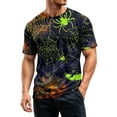 thumbnail image 3 of DORKASM Halloween Shirts for Men Short Sleeve Spooky Plus Size Tshirt Crew Neck Funny Print Pumpkin Vacation Tops Ghost Graphic 2026 Loose Pullover Black M, 3 of 5
