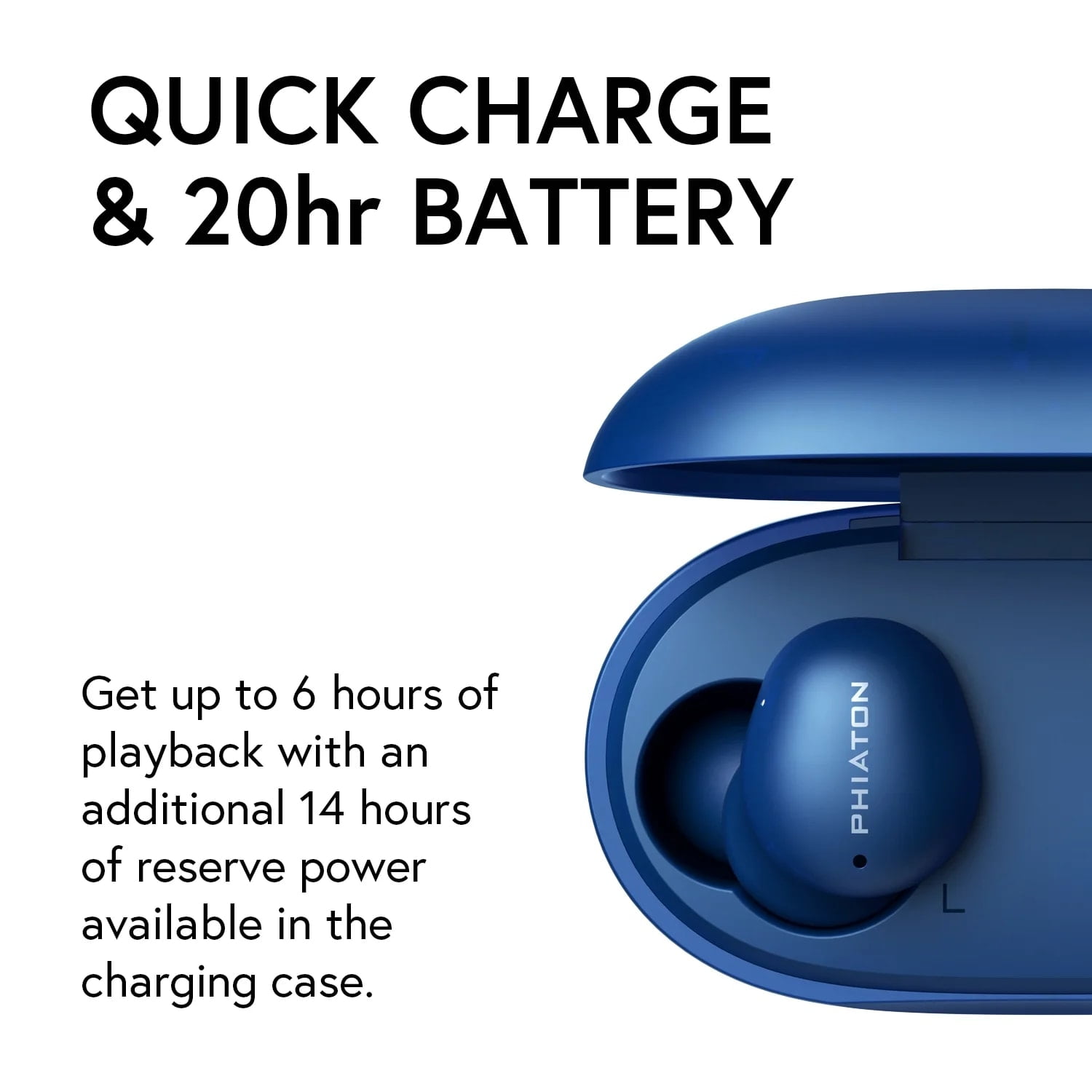 Phiaton Bonobuds True Wireless Earbuds Bluetooth Active Noise Cancelling Earphones - Ambient Mode Headphones with Touch Controls - 20 Hr Battery and Quick Charge