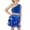 Blue, variant on Halloween Outfits for Girls 2T,Girls Sequin Dance Two Piece Stretchy Performance Outfit Comfort Fit Top And Skirt Set for Party Shows