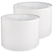 2Pcs Drum Lampshade, Lamp Shades for Table Floor Lamp, White Shades, Easy Assembly Replacement Lampshades