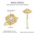 thumbnail image 5 of Rosec Jewels Moissanite Engagement Ring for Women (D Color VS1 Clarity) - Vintage Inspired Ring with Jewelry Box, 10K Yellow Gold, US 11.00, 5 of 8