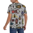 thumbnail image 2 of Lsque Bright Insects Pattern Mens Polo Golf Shirts Funny Graphics Shorts Sleeve Button Shirts Baseball T-shirt-3X-Large, 2 of 7