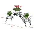 thumbnail image 2 of DAZONE Arch Metal Potted Plant Stand with 3 Holders Potted Plant Rack Organizer, 2 of 6