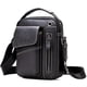 thumbnail image 1 of Bolso bandolera de cuero para hombre, estilo retro, pequeño, tipo bandolera, informal, con orificio para auriculares, para viaje, para almohadilla de 7,9", 1 of 8