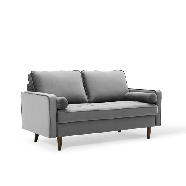 Modway Causeuse en Velours de Performance Valour, Gris