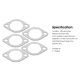 thumbnail image 4 of 2.5" Zinc Plating Exhaust Header Down Pipe Manifold Collector Flange Gasket 2 Bolt, 4 of 5