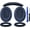 Blue, variant on SOULWIT Ear Pads Cushions + Headband + Silicone Earpads Cover Protector, Replacement Kit for Bose QuietComfort 35 QC35, QC35 ii Over-Ear Headphones - Black