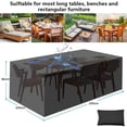 thumbnail image 5 of Fundas para muebles de exterior, juego de mesa y silla de comedor para exterior, impermeables, fundas para muebles de exterior, fundas para muebles de uso general, 5 of 5