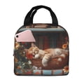 thumbnail image 1 of Disketp Cat Asleep Among Flowers Bolsa Térmica para Almuerzo para Hombre y Mujer, Ideal para Trabajo, Senderismo y Picnic, 1 of 8