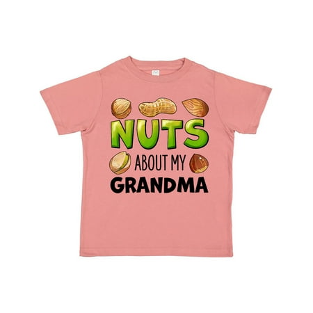 

Inktastic Nuts About My Grandma Peanut Almond Pistachio Gift Toddler Boy or Toddler Girl T-Shirt