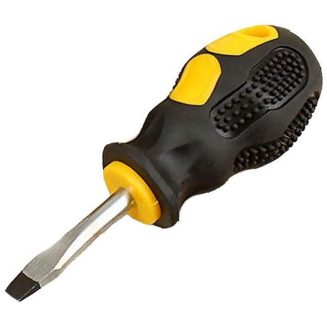 Destornillador plano mini y compacto para trabajos de reparación.
