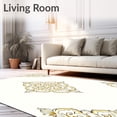 thumbnail image 2 of ODIKA 5'x7' Machine Washable Non-Slip Area Rug, Artisan Floral Damask Vintage Inspired Capitola High Traffic Rug, Gold, 519014, 2 of 7