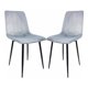 thumbnail image 1 of Set Silla Comedor Rack & Pack Estilo Eames Tapizada Gris Terciopelo 2 piezas, 1 of 5