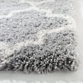thumbnail image 4 of SAFAVIEH Fontana Hilda Geometric Shag Area Rug, Grey/Cream, 4' x 6', 4 of 10