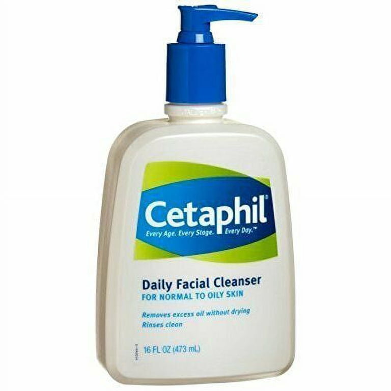 4 Pack - Cetaphil Daily Facial Cleanser Normal to Oily Skin, 16 oz