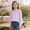 Purple, variant on Babcutegg Solid Color Fleece Long Sleeve Girls’ Shirt with Ruffled Cuffs, Pleated Collar, and Sweet Feminine Design – Soft Comfortable Top White Size 9-10