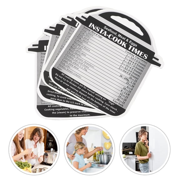 CIMAXIC Useful Time Plates for Cooking 4 Different Sheets for Quick Reference