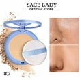 thumbnail image 3 of Poudre Compacte pour le Visage SACE LADY, Contrôle le Maquillage, Brillance, Lisse, Lignes Fines, pour un Effet de Finition Léger et Impeccable, Longue Tenue, Cosmétiques Compacts, Sans Cruauté, 3 of 7