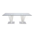 thumbnail image 5 of Chintaly Contemporary Rectangular Glass Dining Table, 5 of 5