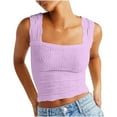 thumbnail image 2 of JDQJBZ Womens Sleeveless Sweater Vest Solid Color Neck Wide Strap High Waist Spring Top, 2 of 5