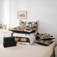 thumbnail image 6 of Manfei Jungle Wildlife 7-Piece Twin Bedding,Mountain Pine Bedding Comforter Set,Brown,Black Reversible, 6 of 7