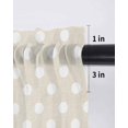 thumbnail image 6 of Beige White Polka Dots Tier Curtains 45 Inch Length,Sheer Curtains for Bedroom Living Room Window Modern Abstract Art Rustic Rod Pocket Drapes Kitchen Curtains Small Half Window 27.5"x45" 2 Panels, 6 of 7