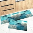thumbnail image 4 of Omezin Modern Abstract Art Turquoise Kitchen Mats, 17.5" x 29.5" and 17.5" x 49", Anti-Fatigue, 2 Count, 4 of 6