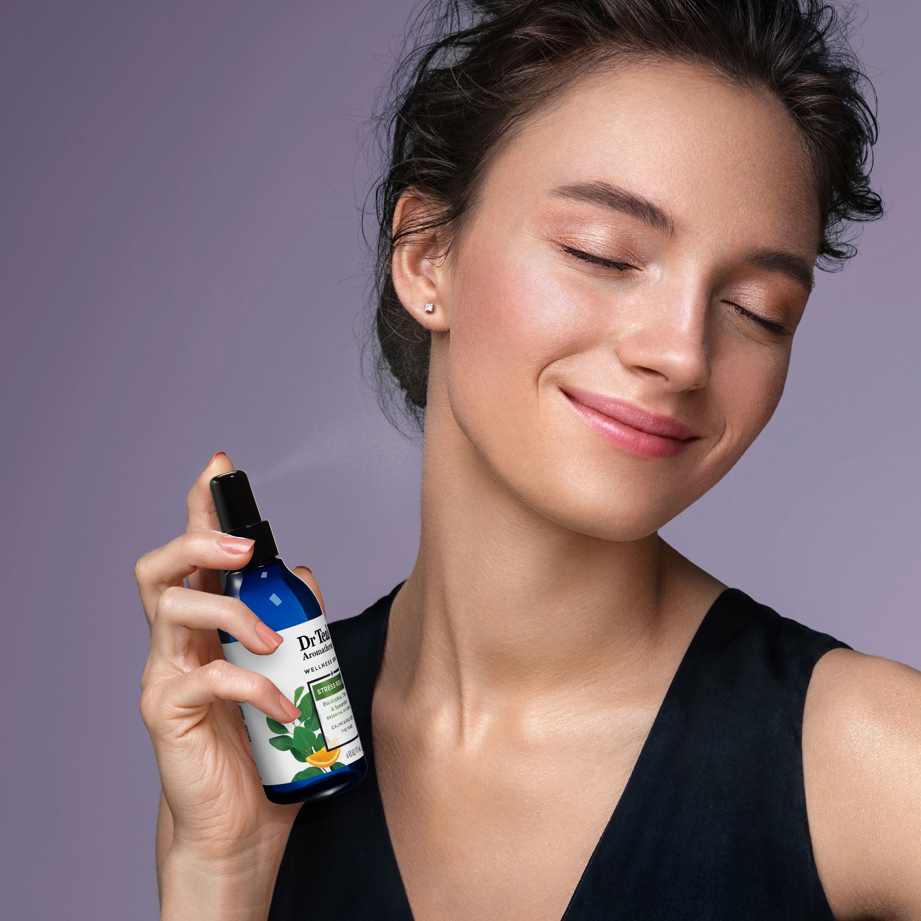 Dr Teal's Aromatherapy Body Mist, Room and Bedding Stress Relief Spray with Eucalyptus, Citrus & Spearmint, 6 fl oz