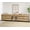 Oak, variant on Modern 3-in-1 Sideboard Cabinet, Storage Credenza with 13 Drawers, Adjustable Shelf and Transparent Glass Doors, Sturdy Metal Base Coffee Bar Cabinet for Home Decor,Beige