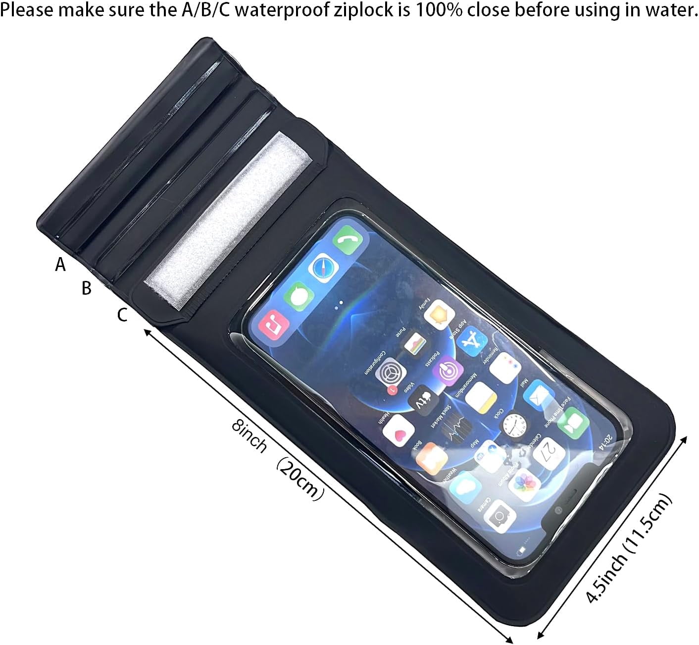 Waterproof Phone Case Armband Surfing Dry Bag Floating Waterproof Pouch Holder for iPhone 15 14 13 12 Pro Max XS Plus Se Galaxy S23 + Ultra W24 Google LG Phone up to 7inch (Orange)