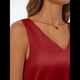 thumbnail image 4 of Camiseta Sin Mangas de Satén de Seda para Mujer, Cuello en V, Camisa de Verano Sin Mangas, Ropa Informal de Negocios, Ropa Elegante para Vacaciones Vino Tinto XL, 4 of 6