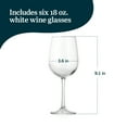 thumbnail image 3 of Libbey Vina White Wine Glasses Set of 6, 18.25 Oz Elegant, Fancy Glasses Drinking Set, Stemmed Wine Glasses for Weddings, Birthdays, Parties and More, 3 of 6