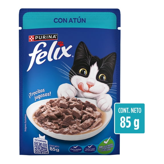 Alimento para Gato Purina Felix Trocitos Jugosos de Atún 85 g