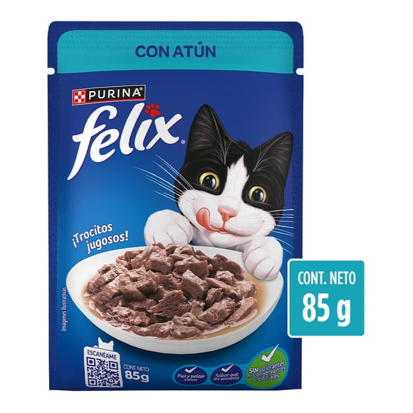 Alimento para Gato Purina Felix Trocitos Jugosos de Atún 85 g