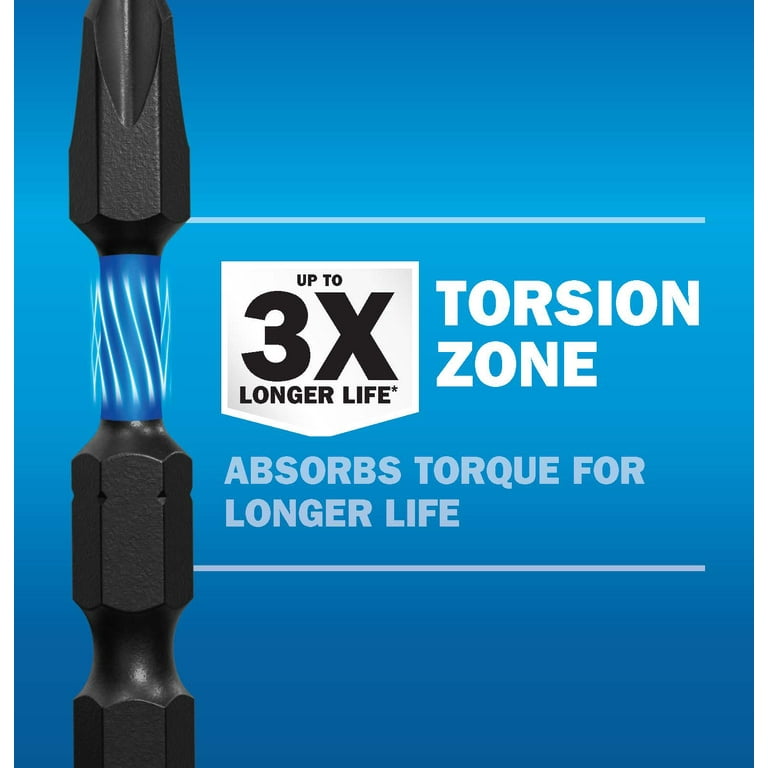 HART 68-Piece Impact Driver Bit Set with Storage Case, Torsion