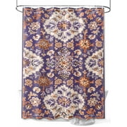 Shower Curtain Purple Boho Flower Bathroom Curtains with Hooks, Waterproof Fabric Bohemian Tribe Style Bath Shower Curtains Set for Bathroom Bathtubs Decor 72x72 Inch