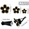 thumbnail image 2 of 6 Pcs Daisy Flower Air Vent Clip Accessories Air Conditioning Outlet Clip Car Air Freshener Dashboard Accessories Charm Car Inter Decor(2.5 cm, 3 cm, 3.3 cm,Black), 2 of 13