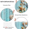 thumbnail image 3 of 70.9" Ocean Shower Curtain, Seashells Starfish Conch Waves Ocean Waterproof Bath Curtains with 12 Hooks for Bathroom Toilet Decor, 3 of 8