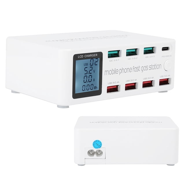 8 IN 1 Multifunction USB Charging Station Smart Socket Bracket for Power 100W Maximum 100-240V