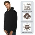thumbnail image 5 of Lane Seven Mens Pullover Hooded Sweatshirt, Heavyweight 70/30 Cotton/Polyester Winter Fleece Sweater (Black , M), 5 of 8