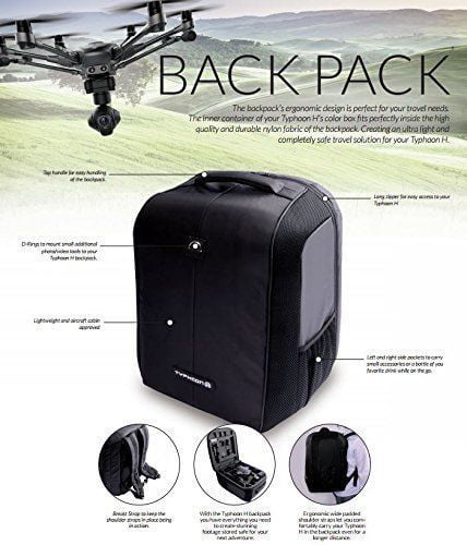 NEW Yuneec Typhoon H BACKPACK Carrying Case with Foam Inserts ** GENUINE ** 